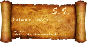 Seidner Iván névjegykártya